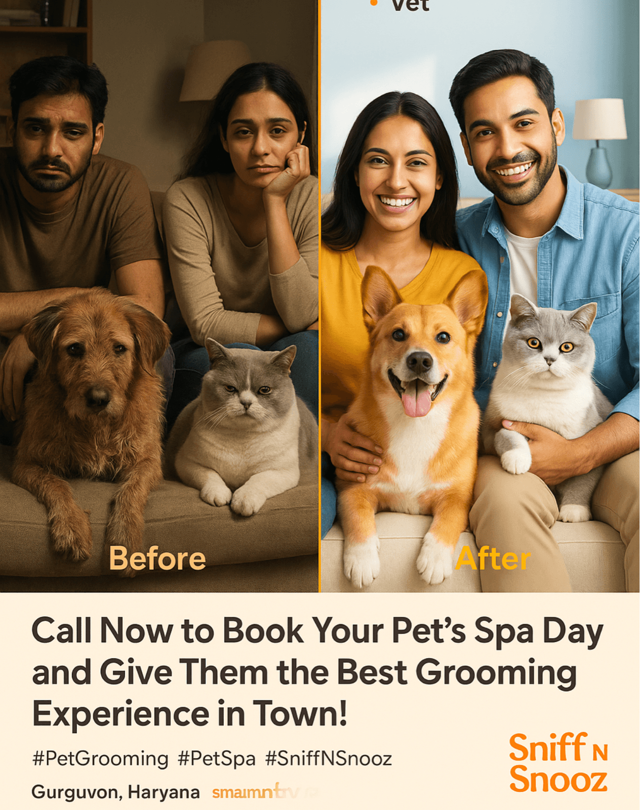 Sniff N Snooz - Before and After Grooming Transformat...